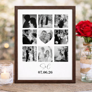 Affiche Collage de photos personnalisé Cadeau unique pour 