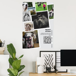 Affiche Collage de photos personnalisé de Dogue Allemand