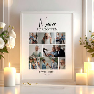 Affiche Collage de photos personnalisé minimaliste Mémoria