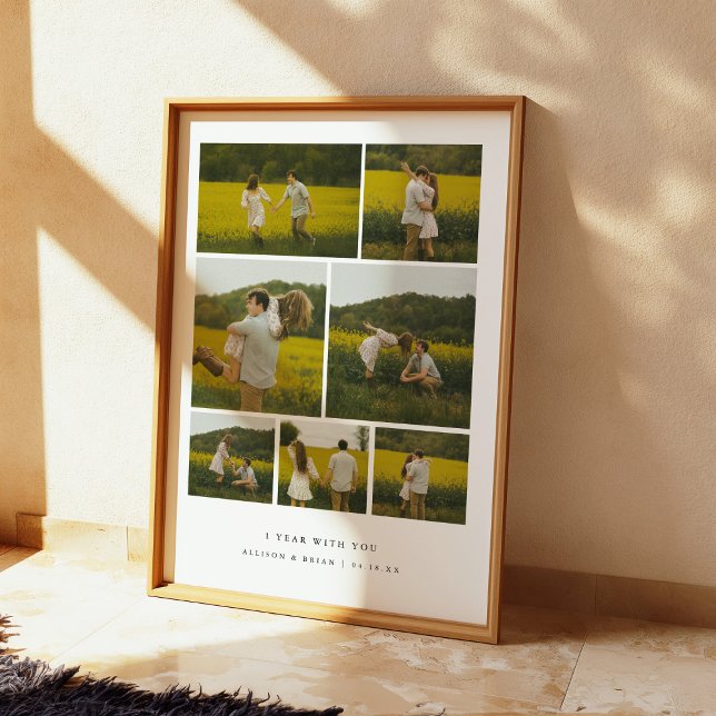 Affiche Collage de photos personnalisé pour couple moderne (Créateur téléchargé)