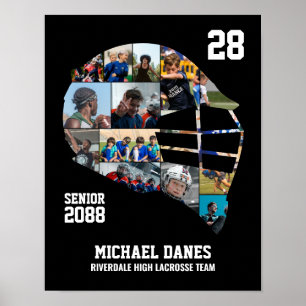 Affiche Collage de photos personnalisé pour joueur de cros