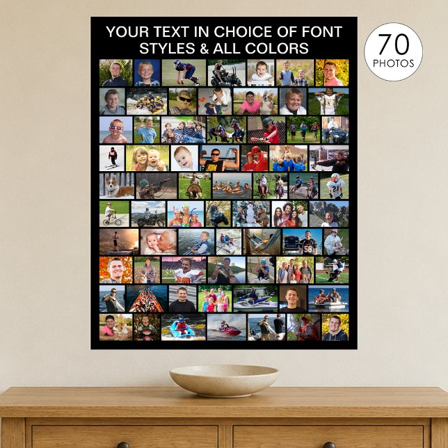 Affiche Collage de photos personnalisé simple 70 (Créateur téléchargé)
