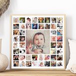 Affiche Collage de photos personnalisées<br><div class="desc">Créez vos propres souvenirs de famille personnalisés avec vos images personnalisées. Faites un grand cadeau pour accrocher dans l'entrée ou le salon comme un joli mur d'art.</div>