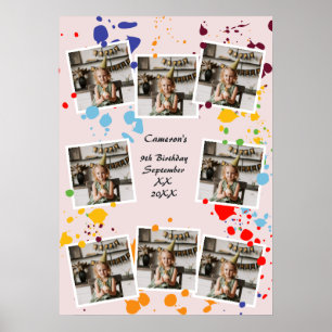 Affiche Collage de photos pour la fête d'anniversaire des 
