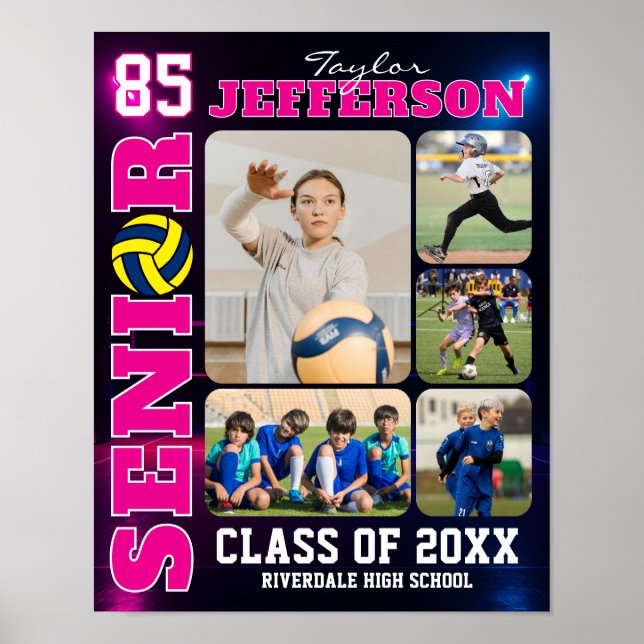 Affiche Collage de photos sportives pour la soirée des sen (Devant)
