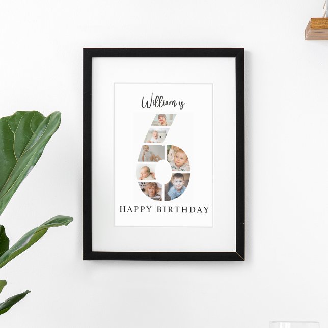 Affiche Collage de photos tendance pour la fête d'annivers (Créateur téléchargé)