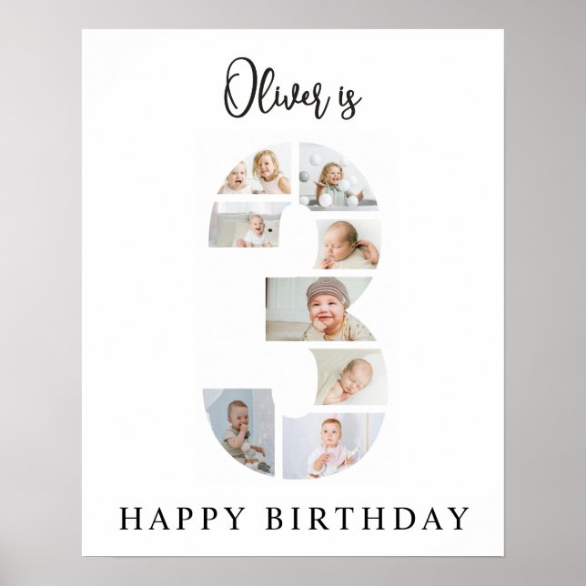 Affiche Collage de photos tendance pour la fête de bienven (Devant)