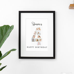 Affiche Collage de photos tendance pour un anniversaire de