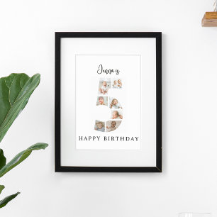 Affiche Collage de photos tendance pour un anniversaire de