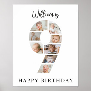Affiche Collage de photos tendance pour une fête d'anniver
