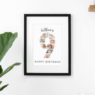 Affiche Collage de photos tendance pour une fête d'anniver