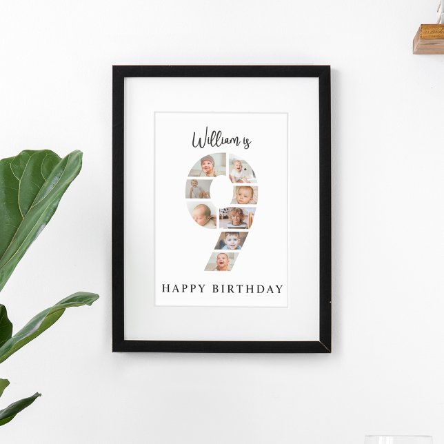Affiche Collage de photos tendance pour une fête d'anniver (Créateur téléchargé)
