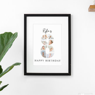 Affiche Collage de photos tendance pour une fête d'anniver