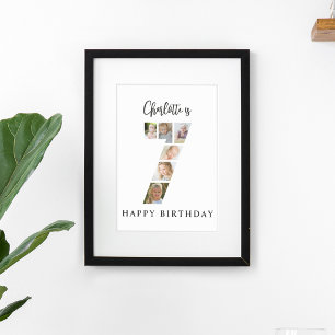 Affiche Collage de photos tendance pour une fête d'anniver