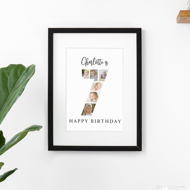 Affiche Collage de photos tendance pour une fête d'anniver (Créateur téléchargé)