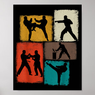 Affiche Collage de pratiquant de Taekwondo Hommes Enfants