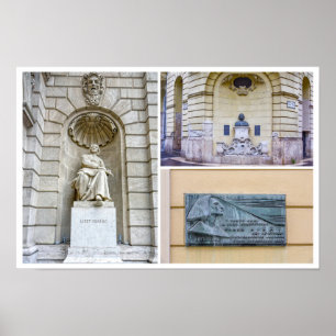 Affiche Collage de sculptures de Franz Liszt