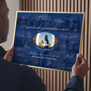 Affiche Collage de signature d'équipe de football pour app