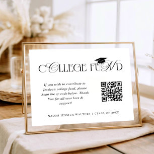 Affiche Collage de typographie élégante, code QR du fonds