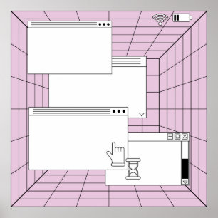 Affiche Collage des éléments de l'interface utilisateur. C
