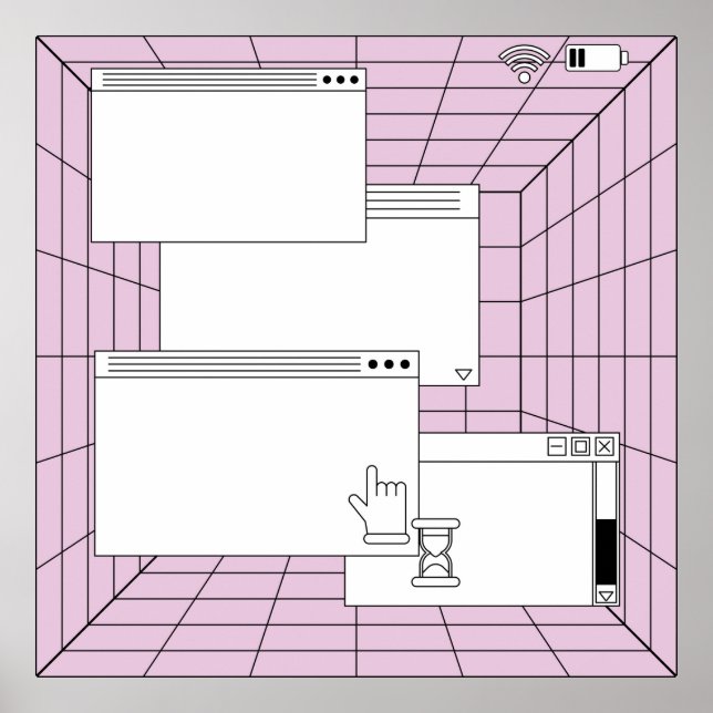 Affiche Collage des éléments de l'interface utilisateur. C (Devant)