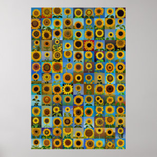 Affiche Collage des tournesols