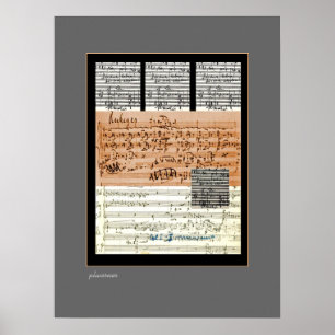 Affiche Collage d'illustration musicale