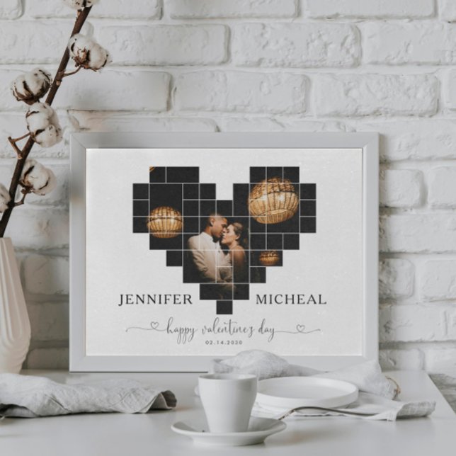 AFFICHE COLLAGE DU COEUR HEUREUSE SAINTE-VALENTIN (Créateur téléchargé)