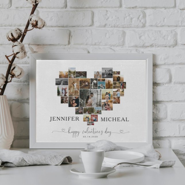 AFFICHE COLLAGE DU COEUR HEUREUSE SAINTE-VALENTIN (Créateur téléchargé)