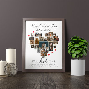 AFFICHE COLLAGE DU COEUR HEUREUSE SAINTE-VALENTIN