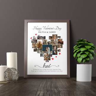 AFFICHE COLLAGE DU COEUR HEUREUSE SAINTE-VALENTIN