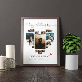 AFFICHE COLLAGE DU COEUR HEUREUSE SAINTE-VALENTIN