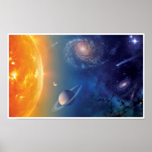 Affiche Collage du système solaire de la NASA dans l'espac
