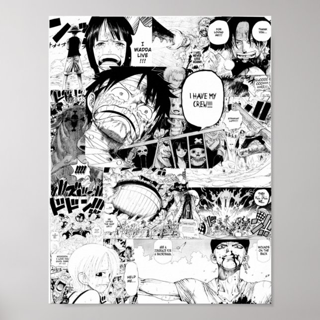Affiche Collage d'un morceau de manga (Devant)