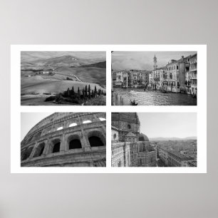 Affiche Collage Italie