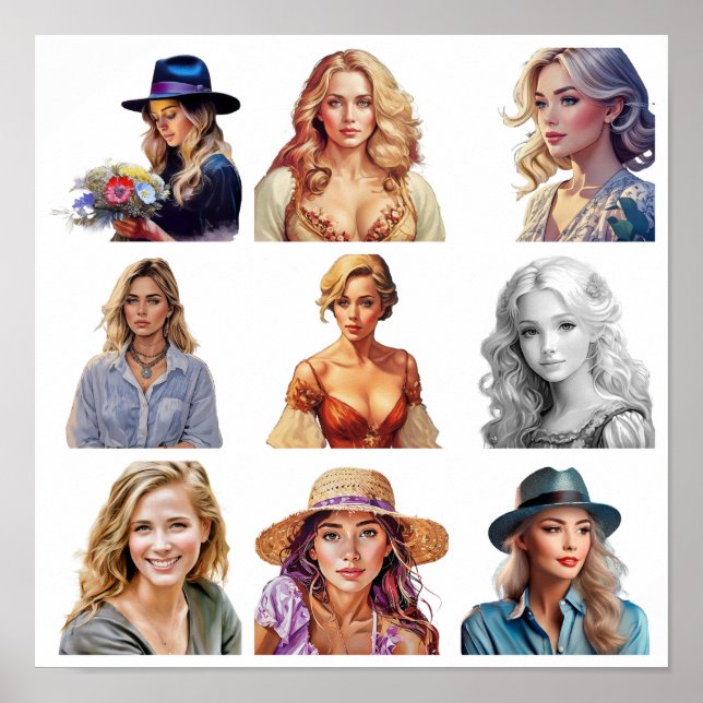 Affiche Collage of beauty (Devant)