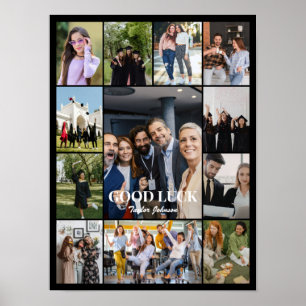Affiche Collage photo 12 images 12x16 18x24 24x32 Noir
