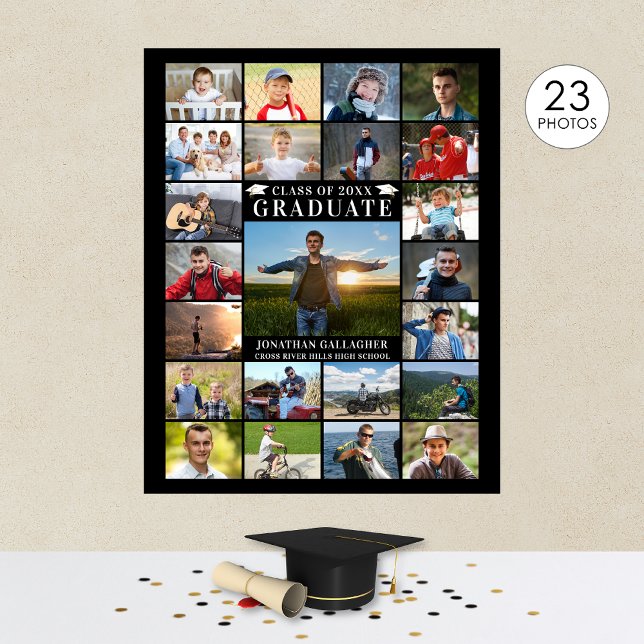 Affiche Collage photo 23 couleur personnalisée diplômé mod (Créateur téléchargé)