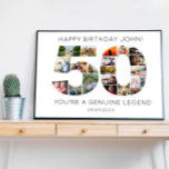 Affiche Collage photo 50 ans Anniversaire, fête<br><div class="desc">Célébrez le grand 5-0 en style avec une bannière personnalisée 50e anniversaire de The Arty Apples. Parfait pour marquer cette étape spéciale, cette bannière apporte une touche festive et élégante à votre décor de fête. Qu’il s’agisse d’un rassemblement intime ou d’une grande fête, notre bannière contribue à rendre l’occasion inoubliable....</div>