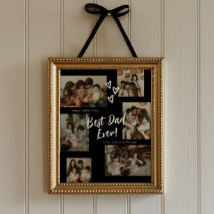 Affiche Collage photo B & W Dad Script Typographie 6
