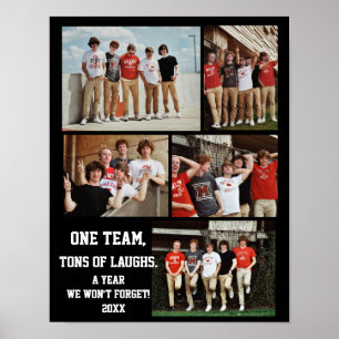 Affiche Collage photo baseball Entraîneur Nom Équipe #