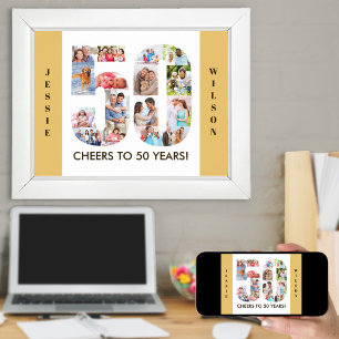 Affiche Collage photo dans le numéro 50 Neutre 50e anniver