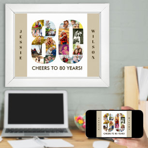 Affiche Collage photo dans le numéro 80 Neutre 80e anniver