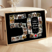Collage photo de 50 ans d'anniversaire de B & W
