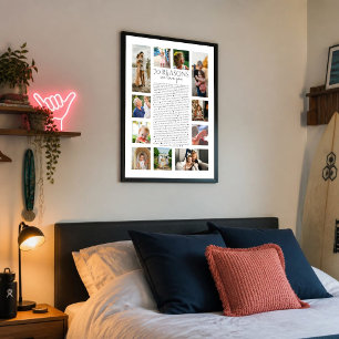 Affiche collage photo de 70 raisons pour lesquelles nous v