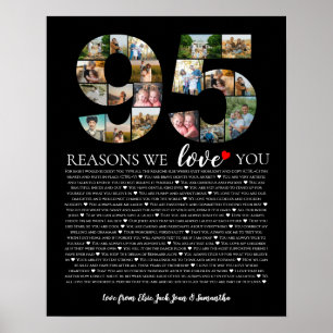 Affiche Collage photo de 95 raisons pour lesquelles nous v