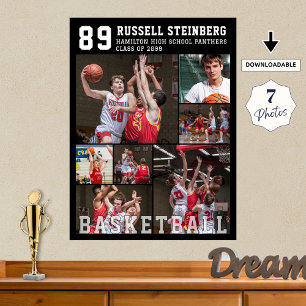 Affiche Collage photo de basket-ball 7