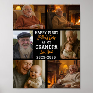Affiche Collage photo de Bonne Fête Premier Grand-Père
