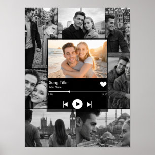 Affiche Collage photo de couple avec musique de notre chan