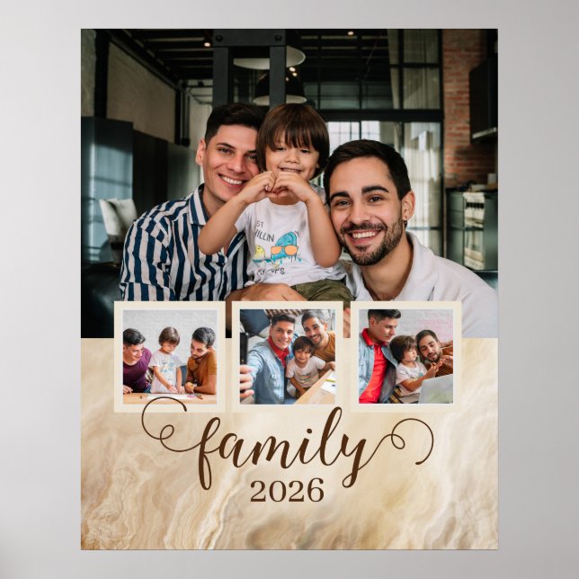 Affiche Collage photo de famille 4  (Devant)